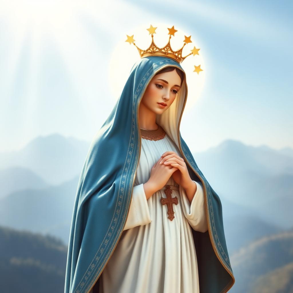 Our Lady of Garabandal - Our Lady of Mount Carmel appearing to the visionaries