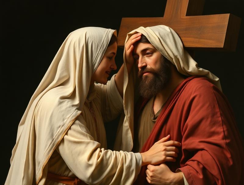 Veronica Wipes the Face of Jesus